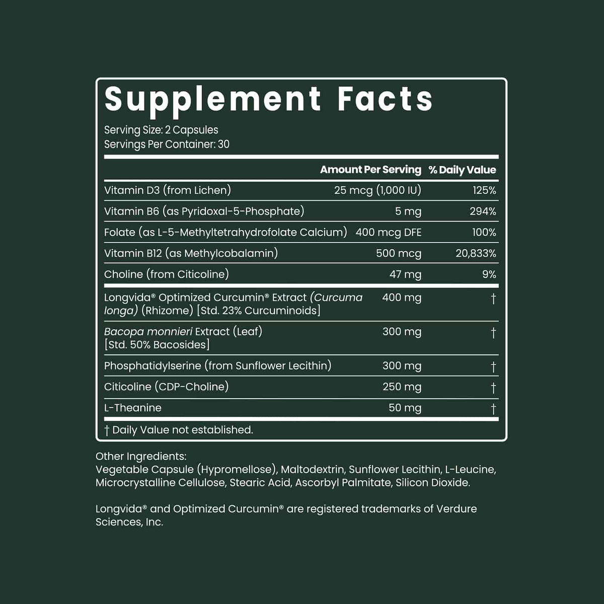 Supplement facts