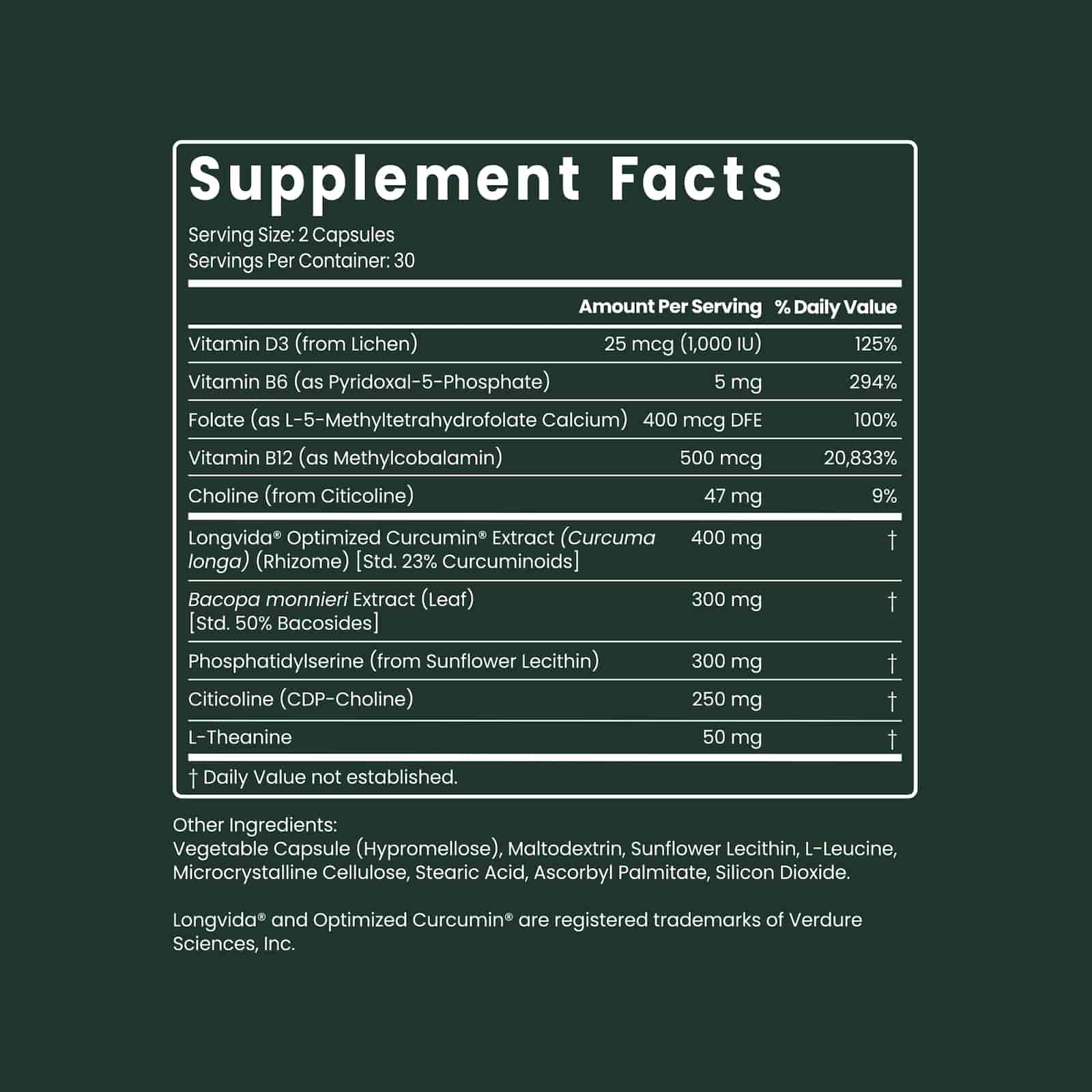Supplement facts
